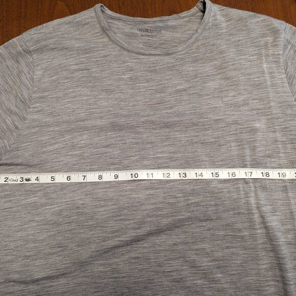 Taylor Stitch The Merino Tee Heather Gray Size 42 – Merino Wool Blend - Picture 4 of 5